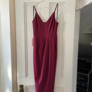 BHLDN Caron Crepe V-neck Dress Size 4 NWT